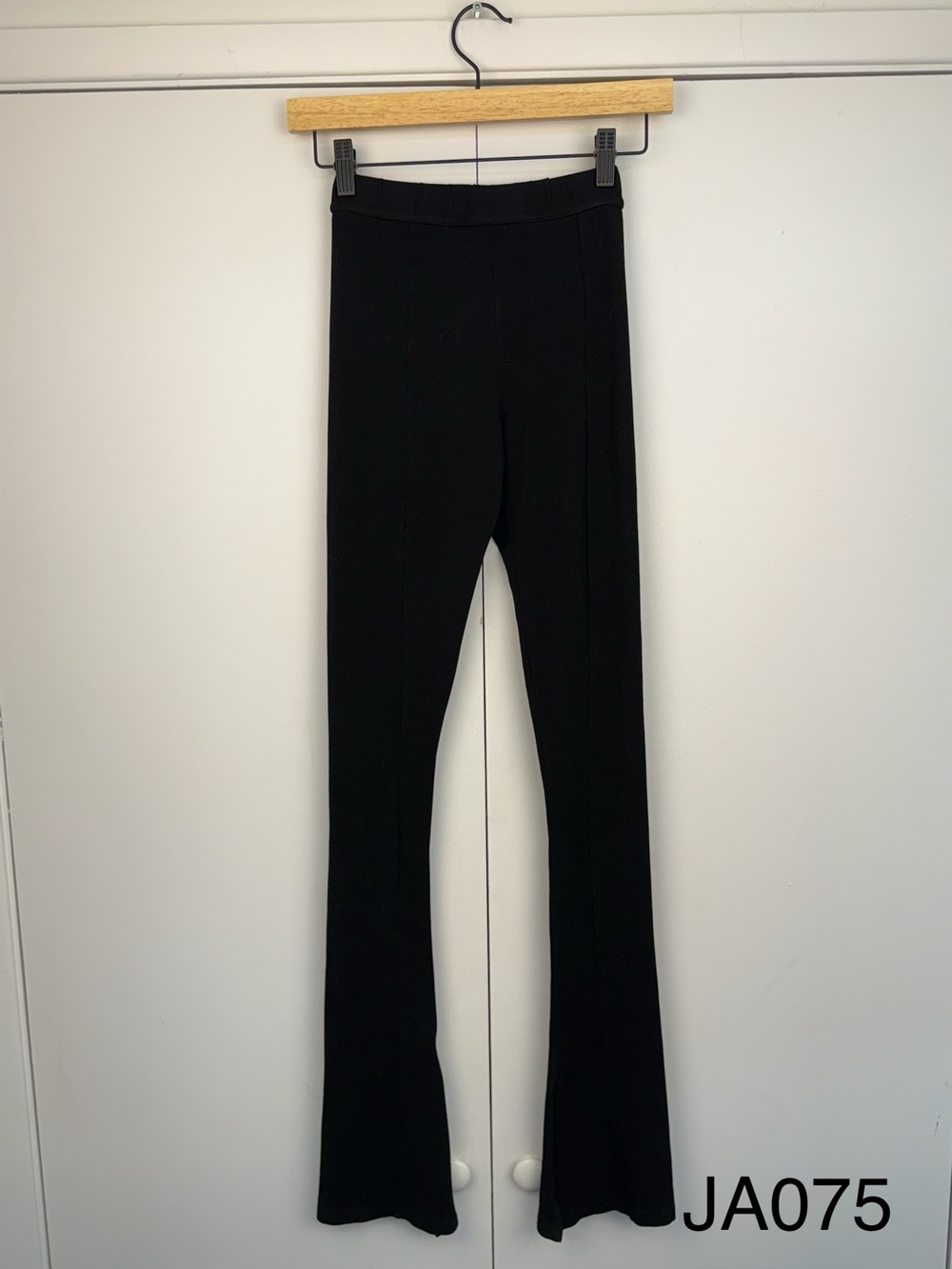 EB Denim Split Hem Leggings Black XS Made in USA